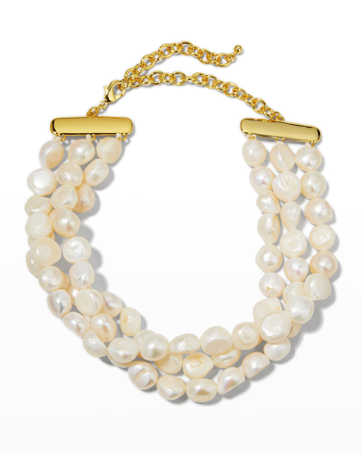 Cult Gaia Nora Choker Necklace In Pearl