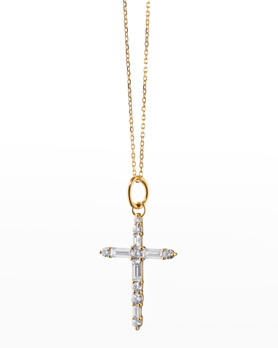 Monica Rich Kosann Diamond Cross Charm Necklace