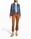 L Agence Janelle Raw Cut Slim Denim Jacket In Fremon