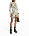Rag & Bone Poppy Draped Mini Dress In Tansnake