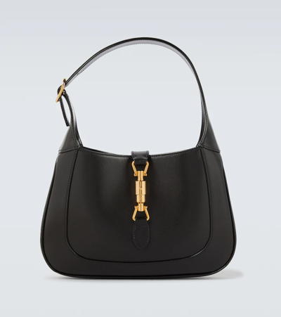 Gucci Jackie 1961 Leather Shoulder Bag In Black