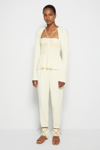 Pre-spring 2022 Ready-to-wear Alena Matte Plisse Pant In Buttercream