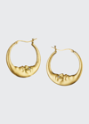ANTHONY LENT SMALL CRESCENT MOON HOOP EARRINGS 18K YELLOW GOLD, DIAMONDS 0.04CT,PROD169470208