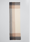 Brunello Cucinelli Multicoloured Wool And Cashmere Scarf In Cm872 Grey Brown