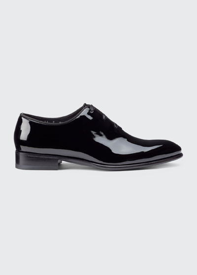 SANTONI MEN'S PADOVA PATENT LEATHER OXFORDS,PROD169190327