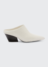 Jil Sander Neutral 75 Studded Leather Mules In Cosmic Latte