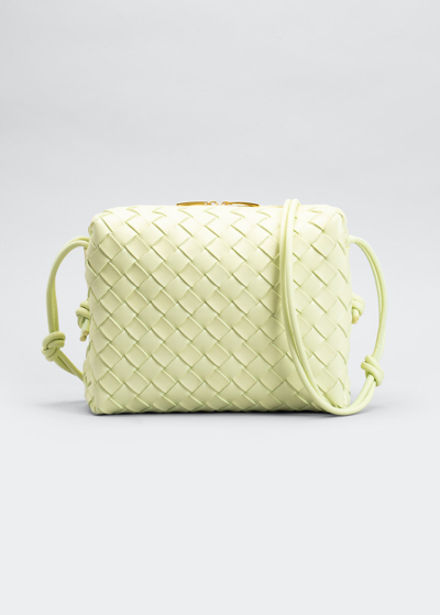 Bottega Veneta Loop Small Intrecciato Napa Shoulder Bag In Lemon