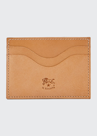 Il Bisonte Men's Leather Card Case In Natural