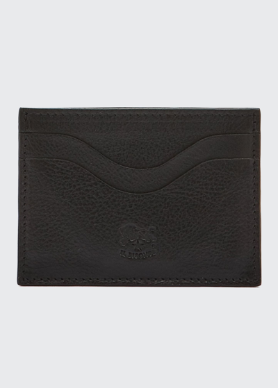 Il Bisonte Men's Leather Card Case In Black