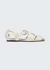 Emme Parsons Ernest Woven Leather Sandals In Espresso