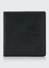 Il Bisonte Men's Slim Bi-fold Leather Wallet In Black