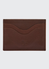 Il Bisonte Men's Leather Card Case In Dark Brown