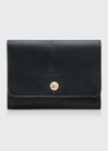 Il Bisonte Unisex Leather Snap Wallet In Black