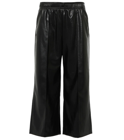 Velvet Nica Faux Leather Culottes In Black