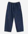 Eskandar Cotton Japanese Trousers In Jean Dark
