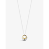GEORG JENSEN GEORG JENSEN SILVER CURVE 18CT YELLOW-GOLD AND STERLING-SILVER PENDANT NECKLACE,49538107