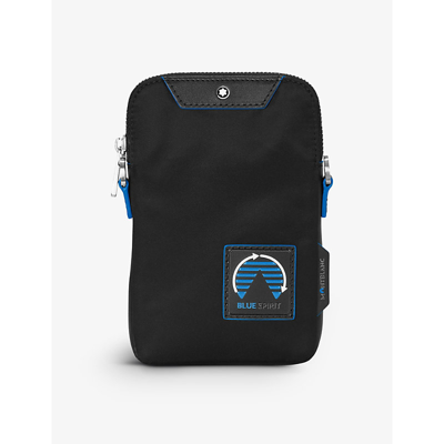 Montblanc Blue Spirit Logo-patch Recycled-nylon Envelope Bag