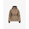 Canada Goose Mckenna Hooded Belted Quilted Performance Satin Down Jacket