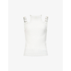 Dion Lee Womens Ivory Holster Buckled Organic-cotton-blend Tank Top M
