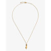 MISSOMA HARRIS REED X MISSOMA HAND RECYCLED 14CT YELLOW-GOLD, DIAMOND, SAPPHIRE AND WHITE PEARL PENDANT NECK