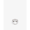 Tom Wood 'oval Open' Cutout Silver Signet Ring - Size 60 In Silver