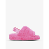 Ugg Fluff Yeah Slingback Sandals In Fuchsia