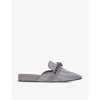 Kurt Geiger Chelsea Stud-embellished Leather Mules In Silver