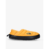 The North Face Thermoball Fleece-lined Quilted Recycled Ripstop Mules In Gold