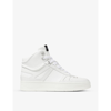 JIMMY CHOO WOMENS V WHITE HAWAII STAR-EMBELLISHED LEATHER HIGH-TOP TRAINERS 6.5
