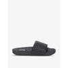 Apl Athletic Propulsion Labs Lusso Logo-embossed Leather Slides In Black