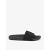 Apl Athletic Propulsion Labs Techloom Logo-embossed Leather Slides In Black