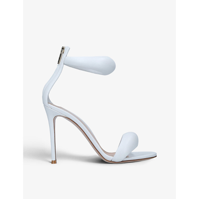 Gianvito Rossi Bijoux Padded-strap Leather Heeled Sandals In White