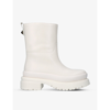 Valentino Garavani Woman Ankle Boots Ivory Size 6 Soft Leather In Bone