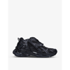 Balenciaga Runner Mesh And Faux Leather Trainers In Black