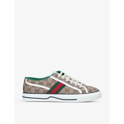 Gucci Men's Brown/oth Men's Tennis 1977 Branded Canvas Low-top Trainers