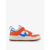 Nike Mens Blue Total Orange Dunk Disrupt Low-top Leather Trainers 5