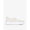 Chloé Baskets Basses Lauren Effet Dentelle In Beige Oth