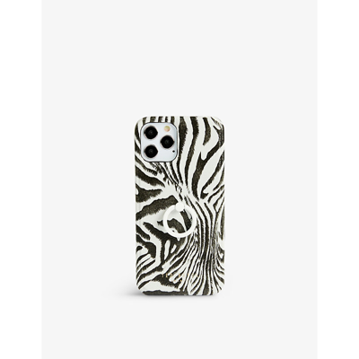 Ted Baker Zooey Zebra-print Shell Iphone 12 Pro Phone Case In Black