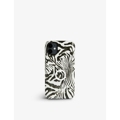 Ted Baker Zingy Zebra-print Iphone 11 Clip Case In Black