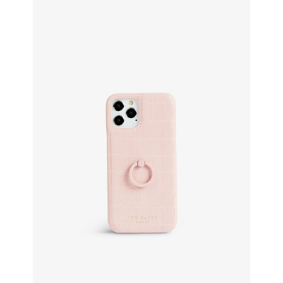 Ted Baker Cattie Branded Iphone 12 Shell Phone Case In Pl-pink