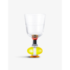 Reflections Copenhagen Richmond Short Crystal Glass Set Of 2 - Clear/black/coral/bright Yellow In Multi
