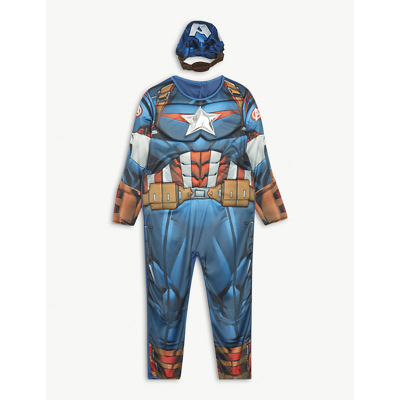 Dress Up Multi Kids Marvel Captain America Costume 3-8 Years 5-6 Years