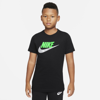 Nike Sportswear Big Kids' Cotton T-shirt In Black
