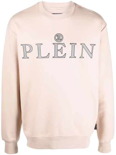 Philipp Plein Logo Crew-neck Sweatshirt In Nude