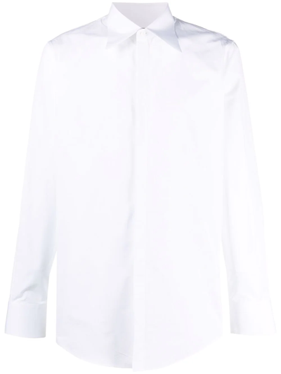 Dsquared2 Pointed-collar Cotton Shirt In White