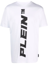 PHILIPP PLEIN VERTICAL LOGO PRINT T-SHIRT