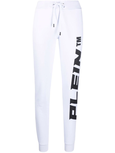 Philipp Plein Logo-print Cotton Joggers In White