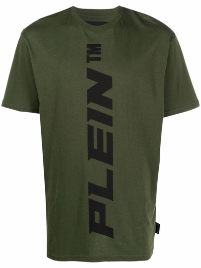 Philipp Plein Logo-print Short-sleeved T-shirt In Green