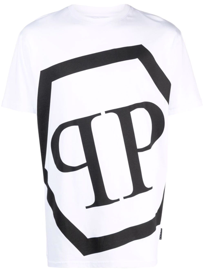 Philipp Plein Oversized Logo Print T-shirt In White