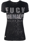 Philipp Plein Crystal-embellished Snake-print T-shirt In Black